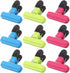 Set of 9 food clips - sturdy, airtight, reusable in 3 colours to keep food fresh - perfect for home, the kitchen, travelling and camping
