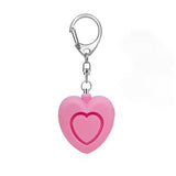 Personal alarm - 125dB - Heart-shaped - Protection device - with light - Keychain - for girls, women, children, the elderly, walking, traveling, parking, at night