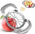 Apple corer, apple drill, fully metal apple corer and drill with 12 stainless steel blades, large apple corer for cutting apples up to 10 cm, comfortable wide non-slip handle