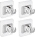 4 pieces self-adhesive curtain rod brackets No drilling required Curtain hooks Fixed rod bracket Curtain rod wall mounting bracket Towel bar hooks for home Bathroom Kitchen Hotel Towel Clothes Hanging (White)