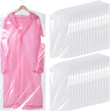 30 plastic clothing covers, 60*140cm laundry bags, transparent clothes hangers, clothing bags, dustproof garment protectors for clothes, shirts, jackets, suits, jumpers (transparent)