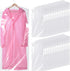 30 plastic clothing covers, 60*140cm laundry bags, transparent clothes hangers, clothing bags, dustproof garment protectors for clothes, shirts, jackets, suits, jumpers (transparent)