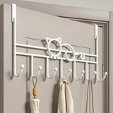 Door hooks, coat hangers for jackets, towels, bags, bathrobes (1 pack, white)