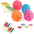 25 cocktail umbrellas for drinks - colourful paper umbrellas for drinks