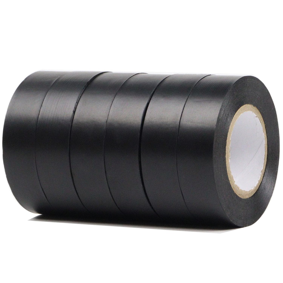 Black insulation tape 19 mm x 20 m 6-pack strong self-adhesive PVC insulation tape for insulating, repairing and protecting electrical wires