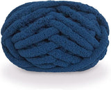 Chunky yarn - Hand-knitted blanket - 25 metres - Extra soft - DIY - Cushion - Blanket - Pet bed - Navy blue