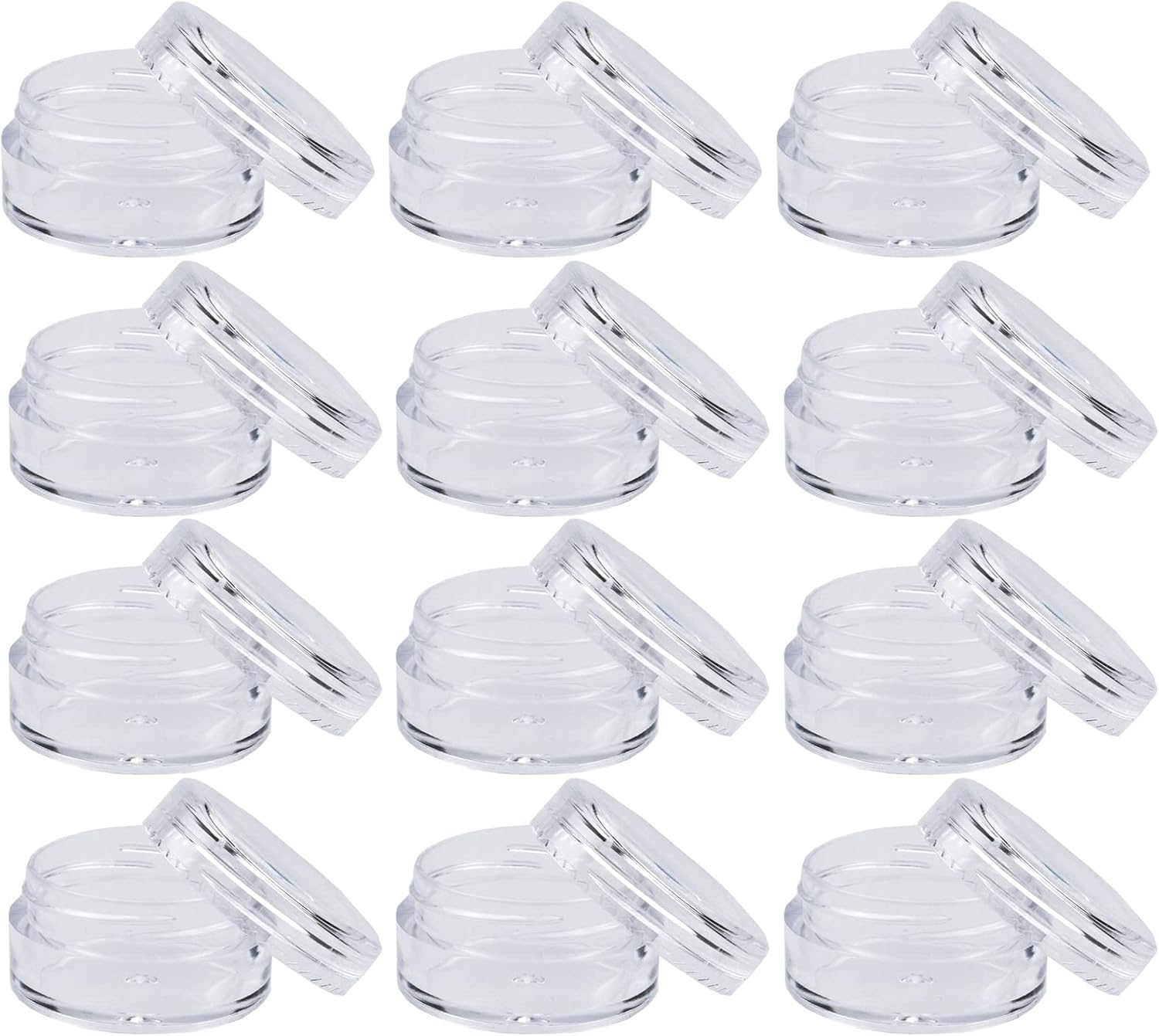 12 travel cosmetic jars, 5 ml cream, make-up monsters, containers with lids for women, glitter nail art, storage bottles