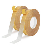 Rol 0.6" x 66' double-sided, strong super sticky fabric tape - clear adhesive for carpet, walls, floors, rugs, craft supplies - wide mounting (2 rolls)