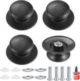 Set of 4 lid knobs, universal replacement lid knob, handle for kitchen cookware, round bakelite handle