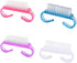 Nagelborstel - 4 pieces Plastic cleaning brush - Handscrub cleaning brush - with plastic handle - for cleaning nails (purple - pink - blue - transparent)