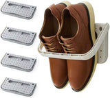 Shoe rack - 4 pieces - Grey - Foldable - Wall-mounted shoe rack - Foldable shoe rack - Punch-Free - Simple shoe rack - Plastic