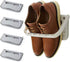 Shoe rack - 4 pieces - Grey - Foldable - Wall-mounted shoe rack - Foldable shoe rack - Punch-Free - Simple shoe rack - Plastic