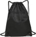 Drawstring sports bag - large sports bag with PE pocket and external zip - waterproof drawstring swim backpack for men, women, boys and girls - sports, school, beach holiday, swimming, travel, yoga