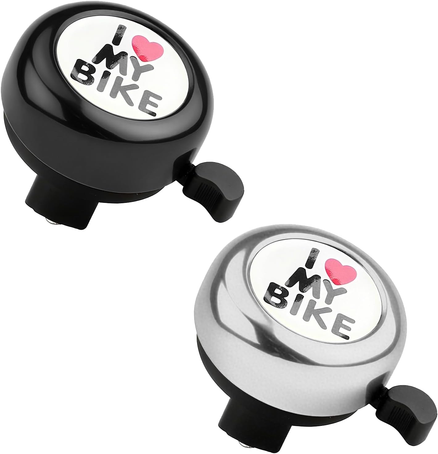 Bike bell - Classic nostalgic bell - Loud sound - Bike accessories - Kids' bike bell - Push bike bell - Adult bike bell - Hand-pulled - Black and silver