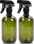 Cleaning spray bottle, hair spray bottle, plant sprayer, durable trigger, refillable, clear plastic, 2x 500ml (3 spray heads) empty garden sprayer, hair sprayer