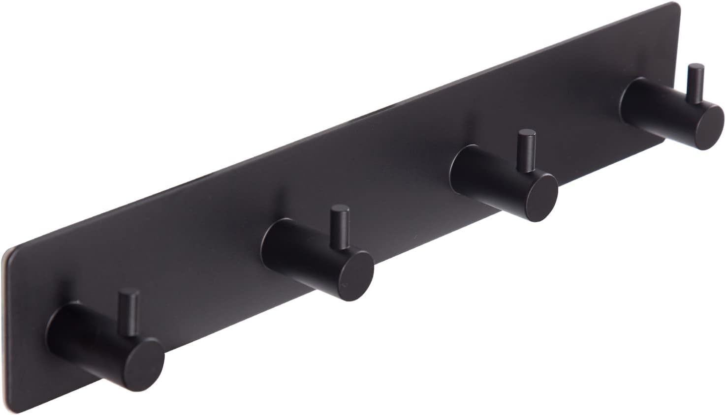 Black self-adhesive towel hooks - Bathroom on the wall - No drilling required - Specifically for shower areas - Heavy-duty wall hooks, self-adhesive towel rails - adhesive wall hooks - Stainless steel self-adhesive hooks - Suitable for kitchens-doors-keys