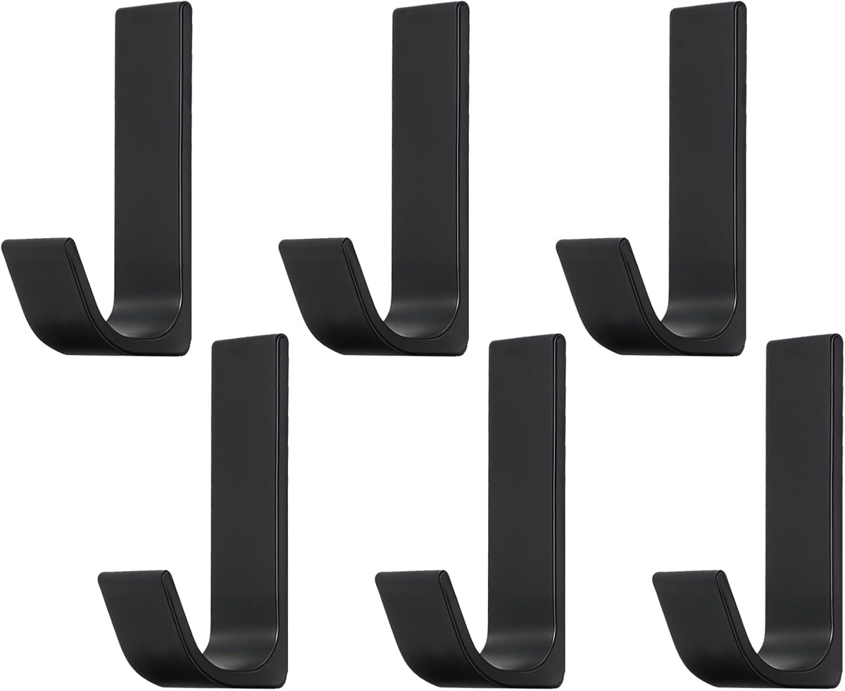 Strong adhesive hooks - 6 pack - suitable for hanging coats, bathrobes, towels and other items. Can also be installed in the shower to hang loofahs, towels, cloths, hats and other things.