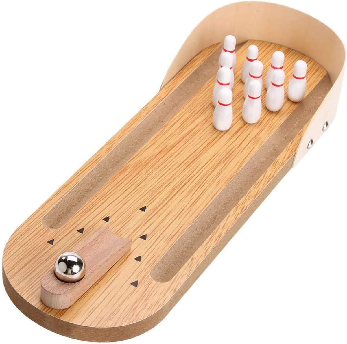 Mini Bowling Game Set for the Office - Mini Arcade Game for the Office - Mini Bowling Alley - Stress-Relief Gadget for the Office - Finger Toy - Fun and Quirky Gift - Suitable for All Ages