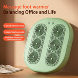 Foot warming cushion - Electric foot warming cushion - Foot warmer - 3 temperature settings - Built-in 6 manual massage heads - Suitable for home, office and dormitories - Warming cushions (green)