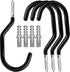 Heavy Duty Bike Hooks - 4-pack - Garage - Ceiling - Wall - Screw Mount - Bike Rack - Bicycle Storage and Hanging - Wall Mount - Black