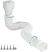 White single gutter extension - Flexible design - Gutter extension - Gutter connector - Rainwater drainage - Extendable from 21 inches to 68 inches