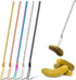 Vorken - 5 pieces - Augurkenvork - 8.66 inches - Long steel - Olive fork - 304 stainless steel - Augurkenprikker - Gripping tool - For making cocktails, desserts, fruit - 2 prongs - 5 colours