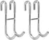 Shower Curtain Hooks (2-pack) - Towel Hooks for Frameless Glass Shower Doors - Shower Squeegee Hooks