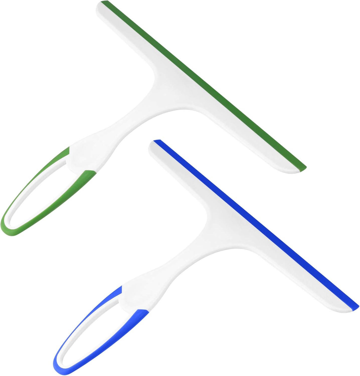 2-Pack Shower Screen Glass Wipers - Suitable for cleaning shower screen glass doors, car windows-windshields-rearview mirrors and tiles - Wiper tool with hooks - Window cleaning Shower Screen Glass Wipers