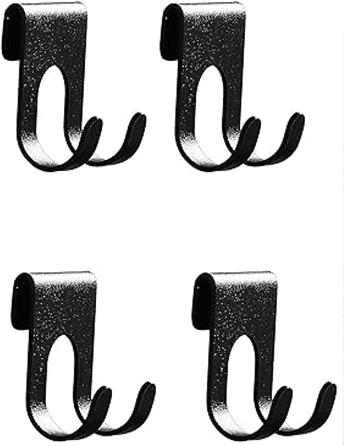 Suction hooks without drilling for hanging bath sponges, towels and razor holders for the bathroom, office, kitchen utensil holder, bathroom, kitchen knives - 4-pack - black.