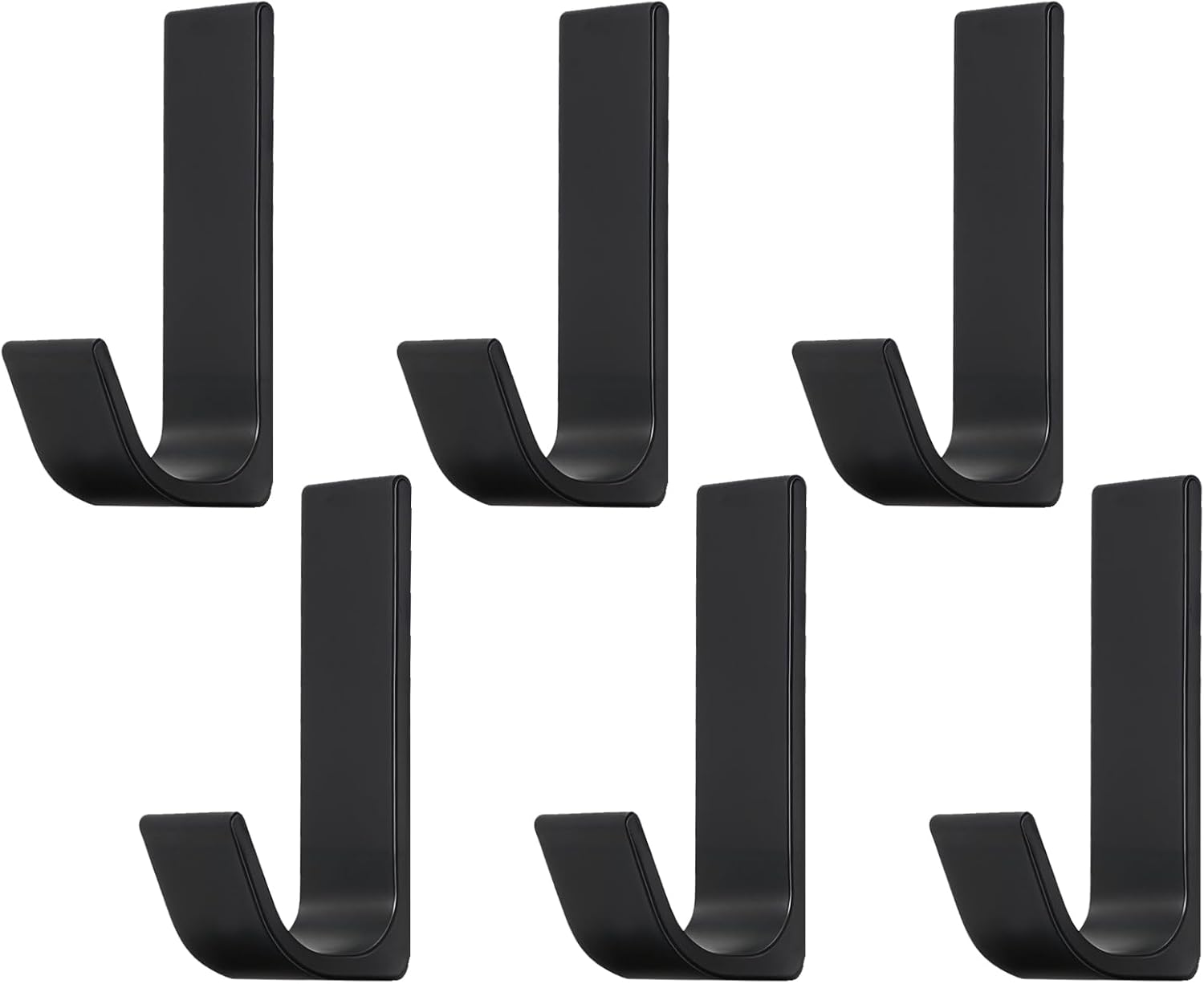 Strong adhesive hooks - 6 pack - suitable for hanging coats, bathrobes, towels and other items. Can also be installed in the shower to hang loofahs, towels, cloths, hats and other things.