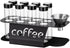 Coffee Bean Storage Containers - 8-pack Glass Jars for Storing Coffee Beans - Transparent Storage Containers, Reagent Racks, One-Way Valve - Portable Storage Jars