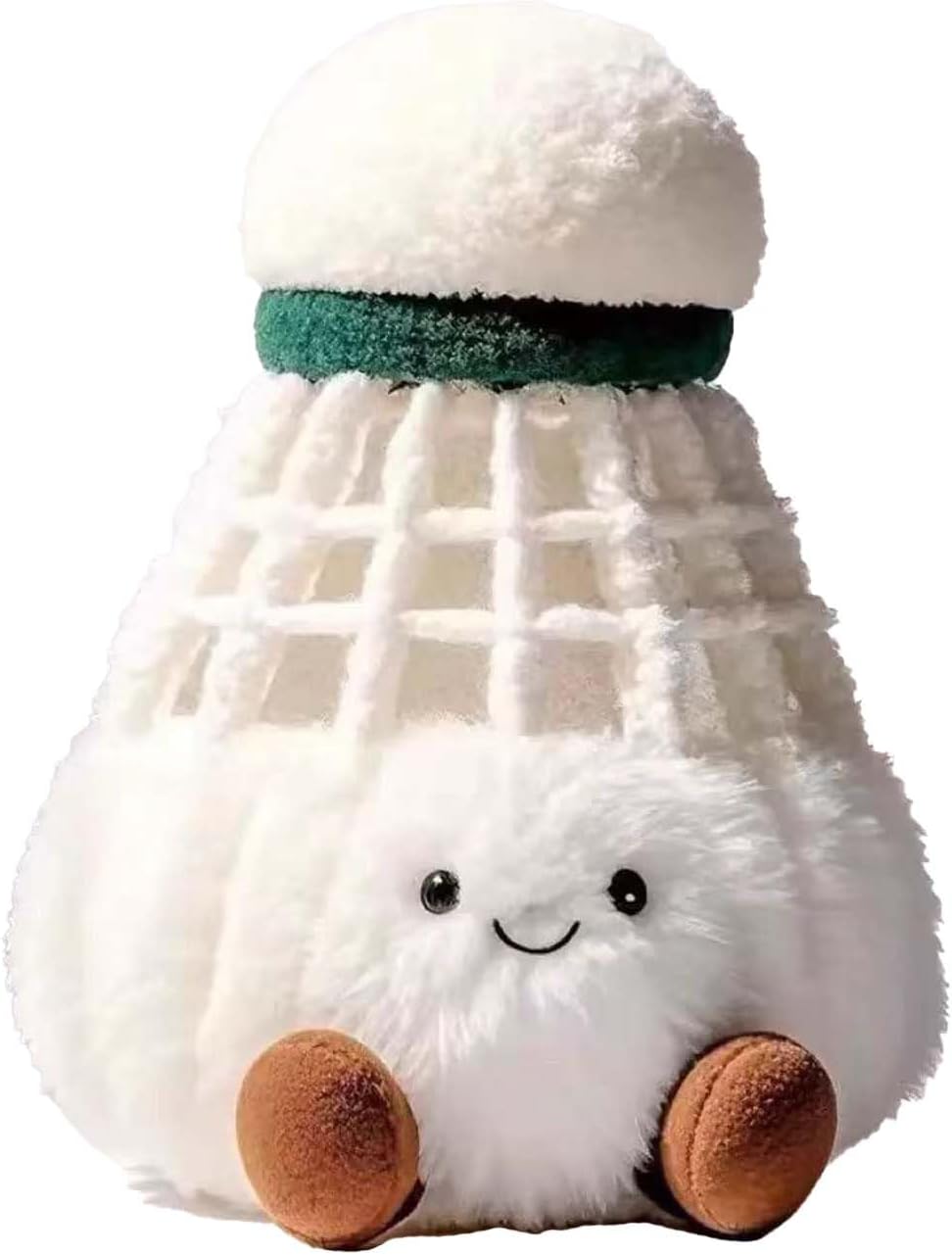 Shady cuddle - Badminton keychain Plush doll - Soft stuffed doll Sports character keychain Hanger Birthday gift (B)