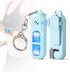 Rechargeable personal safety alarm for women - 130 dB self-defence keychain alarm - with strobe light and LED torch - bear alarm - rechargeable emergency safety alarm - suitable for night runners and children - blue