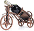 Desk wine rack - Bicycle-shaped wine rack for one bottle - Freestanding table wine rack and bottle holder - Wine gifts, home and bar decorations, and crafts
