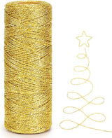 Henneptouw - Golden henneptouw - 100m gold Christmas ribbon - For gift wrapping - Christmas decoration - Party decoration - DIY - Sewing supplies