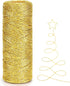 Henneptouw - Golden henneptouw - 100m gold Christmas ribbon - For gift wrapping - Christmas decoration - Party decoration - DIY - Sewing supplies