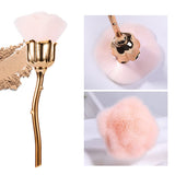 Cleaning Brush - Pink Rose Soft Brush - Suitable for acrylic nail art, manicures, cleaning fabric and can also be used for cutting nails and cleaning makeup brushes, etc. (Pink)
