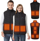 Heated vest for women and men with 9 heating zones, lightweight heating vest for winter (battery not included)