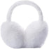 Unisex winter earmuffs - Foldable fleece earmuffs - Warm earmuffs - Earmuffs for cold weather - Cold protection earmuffs - Soft and comfortable - Suitable for outdoor use (White)