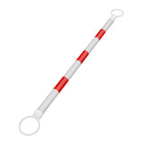 Telescopic pole - 1-pack 4' to 6.9' telescopic cone pole - for parking areas - retractable barrier for roadworks - red and white - cones not included