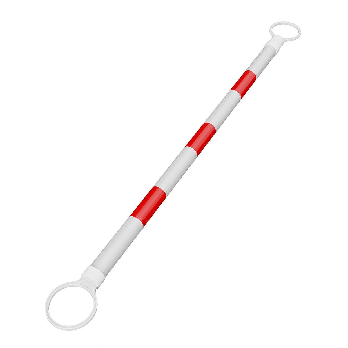 Telescopic pole - 1-pack 4' to 6.9' telescopic cone pole - for parking areas - retractable barrier for roadworks - red and white - cones not included