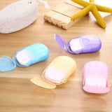 Soap sheets - Portable travel soap sheets - 5 boxes - Total 100 pieces - Random colours in boxes - Disposable hand wash paper - Suitable for family trips, camping, hiking, outdoor activities - Easy to clean mini soap paper