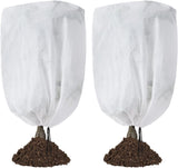 Plant frost protection - cold cover - plant cover - with drawstring and zip - 2-pack - 120 * 180 cm - white - for outdoor plants - shrub pots - plants - winter