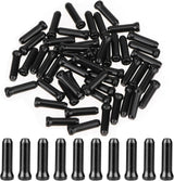 Bike Cable End Caps - 50 Pieces - Black - Bike Cable End Caps - Brake and Gear Cable Tips for Bikes