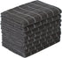 Theedoeken - Microfiber Tea Towels - Ultra Soft - Super Absorbent - Lint Free - Kitchen Towels - Pack of 8 (Black Check Pattern) - 26 x 18 inches