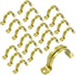 Biaungdo 20 Pcs M40 Rigid Pipe Strap, 1-1/2 Inch Stainless Steel Two Hole Strap U Bracket Pipe Clamps Heavy Duty Conduit Clamps Tension Tube Clip Cable Clamp Hanger with 2 Holes for Pipe Cable(Gold)