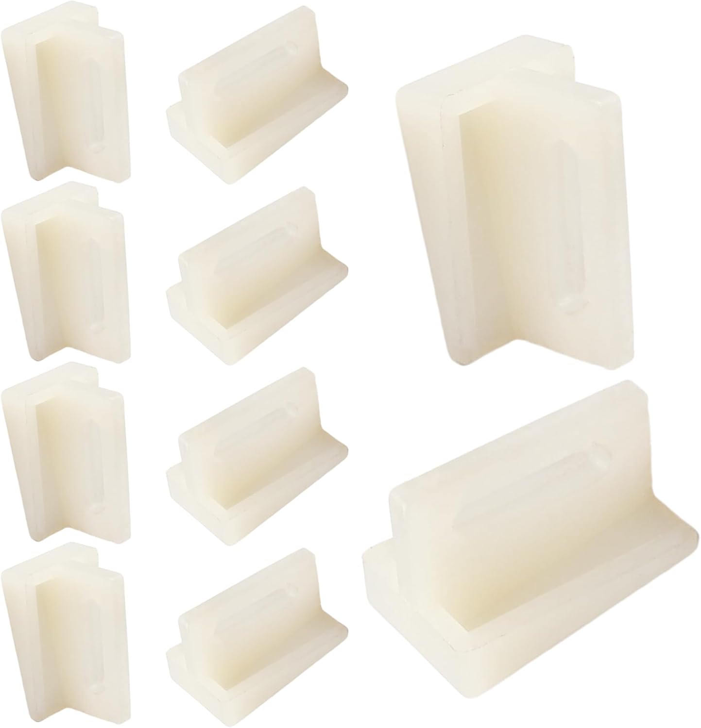 Biaungdo 10 Pack Pocket Door Bottom Guide, White Pocket Door Guide Kits Replacement