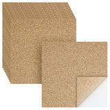 Biaungdo 10 Pcs Self Adhesive Cork Sheets, 4 X 4 Inch Cork Tile Sheet with Adhesive Backing, Square Insulation Sticky Backing Sheets for DIY Coasters, Craft Projects, Wedding Party, Wall Decor