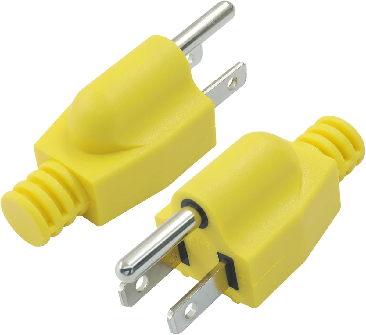 Biaungdo 2 Pack Neutral Ground Bonding Plug for Portable Inverter Generator, Surge Protector Ground Plug with Floating Neutral on RV Generator for Open Ground Error(Yellow)