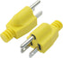 Biaungdo 2 Pack Neutral Ground Bonding Plug for Portable Inverter Generator, Surge Protector Ground Plug with Floating Neutral on RV Generator for Open Ground Error(Yellow)